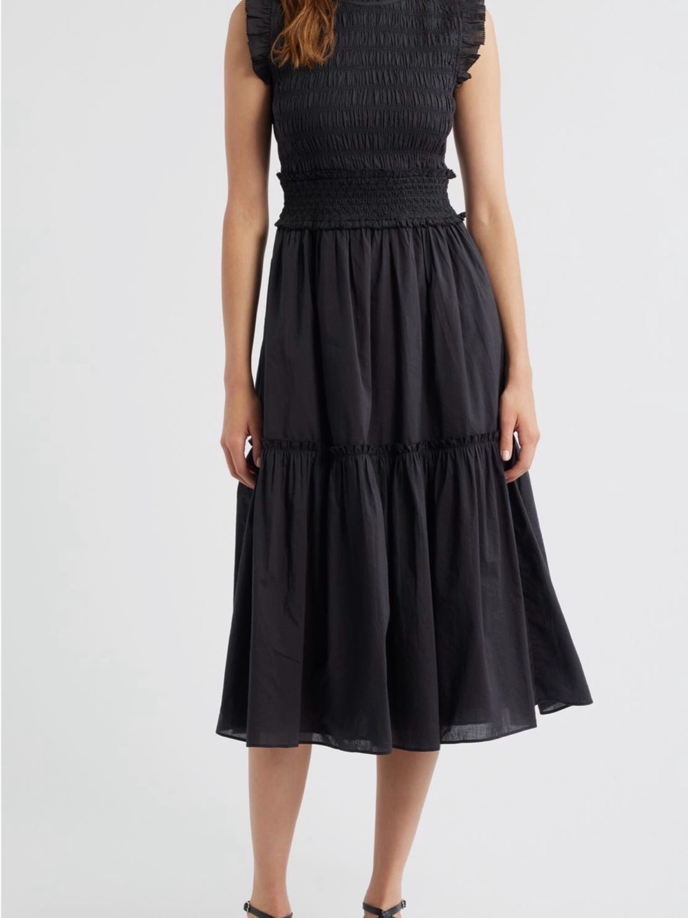 Rails Vivier Smocked Midi Dress